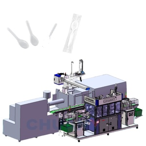 Cutlery Automation Production Line With <strong>Robot</strong> Arm for Injection <strong>Machine</strong> Disposable Spoon/fork /knife <strong>Automatic</strong> Packing <strong>System</strong> - Product Image 4