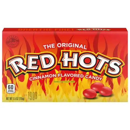 Red Hots Original Canela Sabor Bola Caramelos 5,5 oz Caja de Teatro