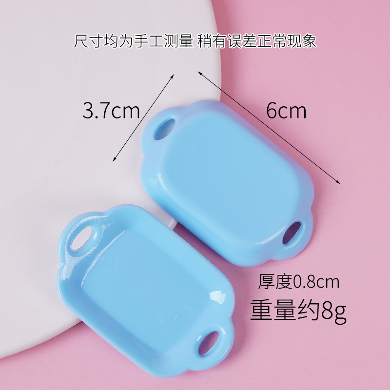 Grande assiette à poisson bleue à double oreilles de 6 cm