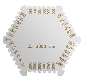 Độ Chính Xác Cao Thép Không Gỉ Lục Giác Lược Ướt Độ Dày Màng Đo Màng Ướt Lược Đo Sơn Khuyến Mại Công Cụ Kit - Product Image 3