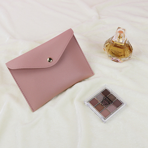 Pembe renk için kadınlar için moda stil ile özel Logo Mini kozmetik torbası PVC küçük makyaj çantası - Product Image 1