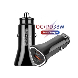 38W PD USB C Car <strong>Charger</strong> QC3.0 Dual Port Fast Charging for IPhone14 Pro Huawei Xiaomi Type C Phone Car Cigarette <strong>Charger</strong> Adapter - Product Image 1