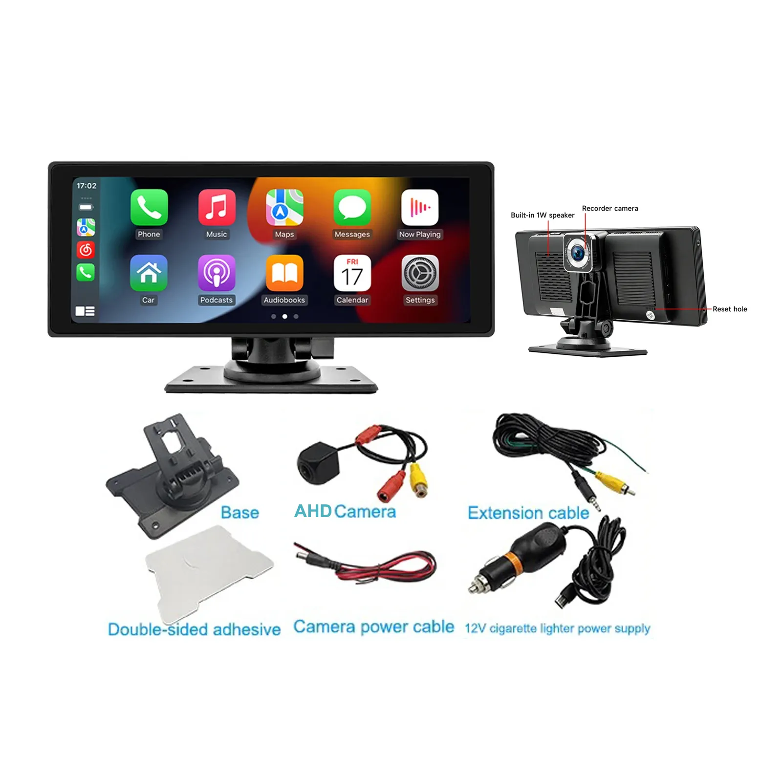 Universel Portable 10.26 pouces voiture stéréo Carplay Android Auto voiture stéréo DVD degré Rotation lecteur autoradio