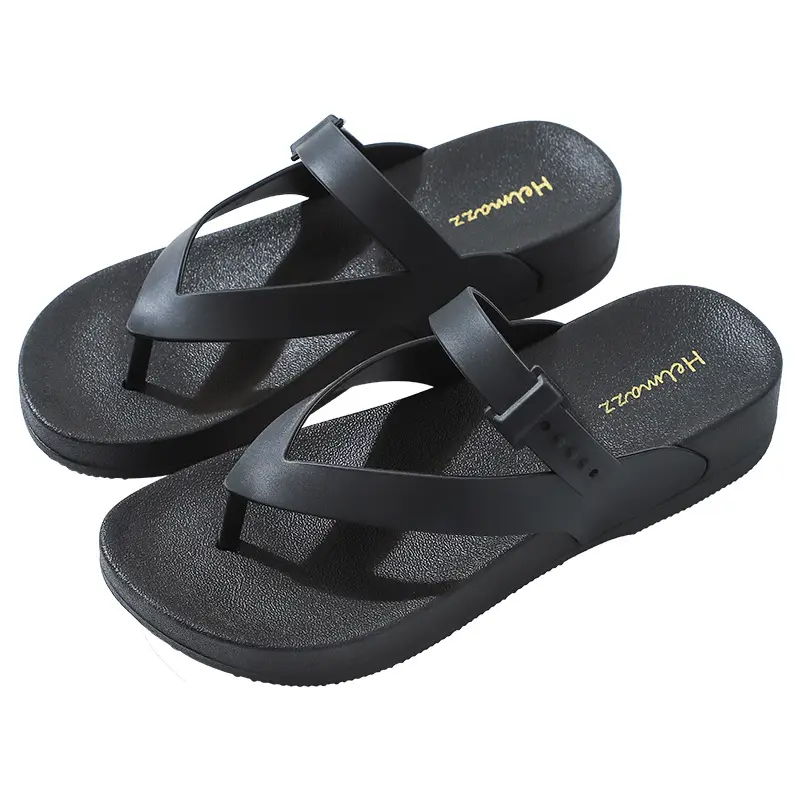 Chinelos das mulheres verão Nova Moda meados calcanhar superfície de diamante bidirecional moda praia tendência casual indoor e outdoor flip-flops