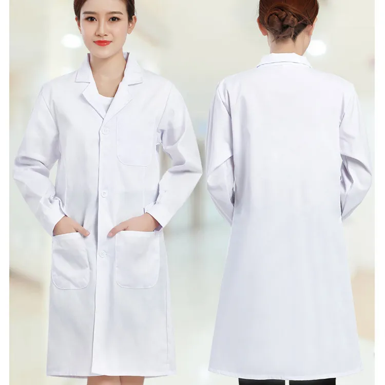 เสื้อโค้ทสำหรับใส่ในโรงพยาบาลแขนสั้นสำหรับแพทย์พยาบาลเสื้อผ้าในโรงพยาบาลสำหรับผู้ชายผู้หญิง