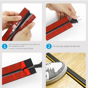 Raceway Arc Floor On-Wall Cord Cover Excellent Quality Pvc <strong>Trunking</strong> the Soft PVC Wire groove
