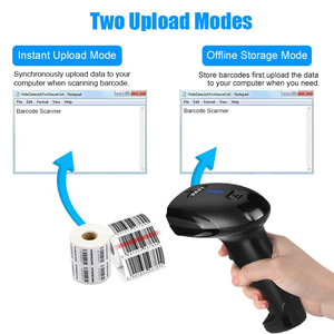 Fábrica OEM ODM Barra de escaneo automático Lector de código QR 1D 2D Escáner de código de barras con cable de mano - Product Image 4