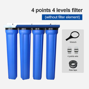 <strong>2</strong> 3 Stage 10 20 <strong>Inch</strong> Big Blue Housing PP/UDF/CTO/folded <strong>Filter</strong> with 1' 3/4' Thread Plastic or Copper Mouth - Product Image 6