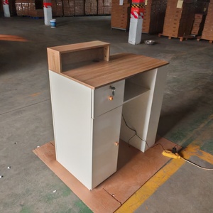 酒店商店前台收银台客厅健身房退房使用的现代木质接待柜台 - Product Image 3