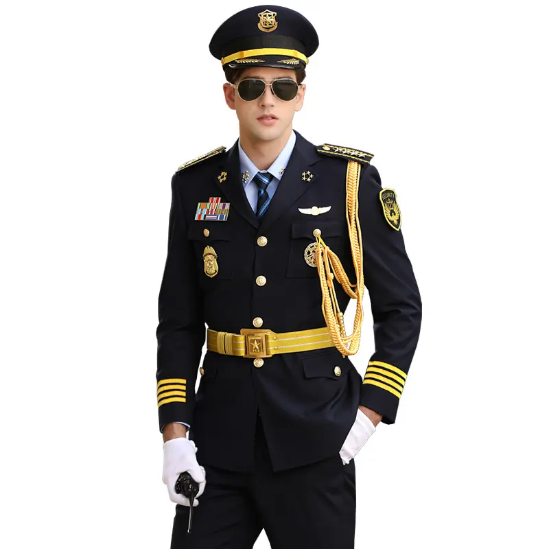 Trajes uniformes de Ceremonia de guardia de seguridad hechos a medida de venta caliente