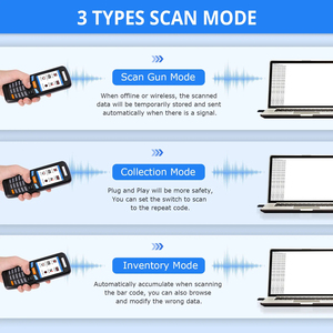 Portable 1D/2D Barcode Scanner 2.4G Long Transmission Android OS Handheld PDA <strong>Data</strong> Collector for Inventory Management Wi-Fi - Product Image 6