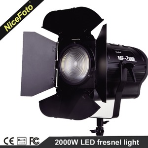 NiceFoto <span class=keywords><strong>MF</strong></span>-2000 200W 55OOK Photographic Equipment Professional LED Fresnel Light LEDビデオLightためCamera