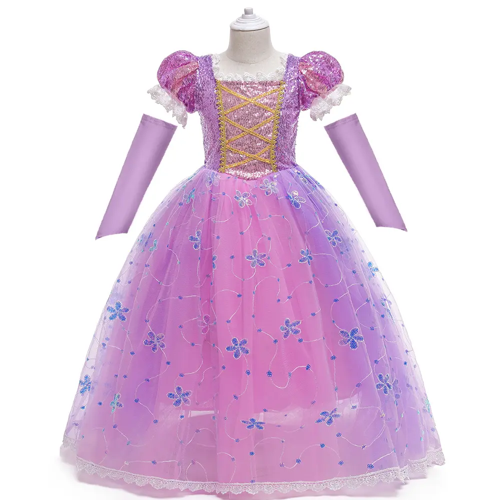 Vestido de fiesta de Halloween para niña, Rapunzel, Sofía, 4-14 años, disponible