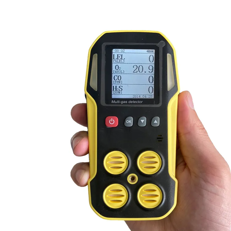 Equipamentos de segurança pessoal de amostragem de ar bombas handheld monitor de emissões de gás lel co o2 h2s analisador de gases portátil multi 4