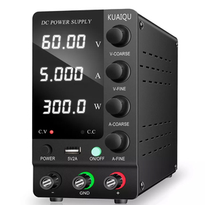 Banco de CC de escritorio, rango de salida ajustable de 0 ~ 60 voltios/0 ~ 5 amperios, fuente de alimentación de CC Variable con interfaz de salida USB de 5V/2A - Product Image 1
