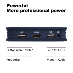 2端口HDMI兼容VGA DVI KVM开关键盘鼠标USB 2.0共享切换器分路器箱，带遥控器USB电缆 - Product Image 3