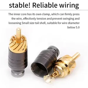 Conector RCA de soldadura de lujo, conector de salida de Audio de altavoz/Adaptador de entrada, conector chapado en oro para auriculares - Product Image 5