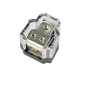 1x 0 Gauge in / 3X <strong>4</strong> Gauge Out Amp Power Distribution Ground <strong>Distributor</strong> Connecting Block 3 Way Power Distribution Block - Product Image 4