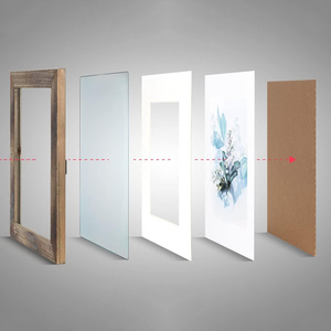 Kalem teşhir rafı ve duvar montajı için yüksek çözünürlüklü cam fotoğraf çerçevesi ile 4 paket 5x7 rustik resim çerçevesi seti - Product Image 4