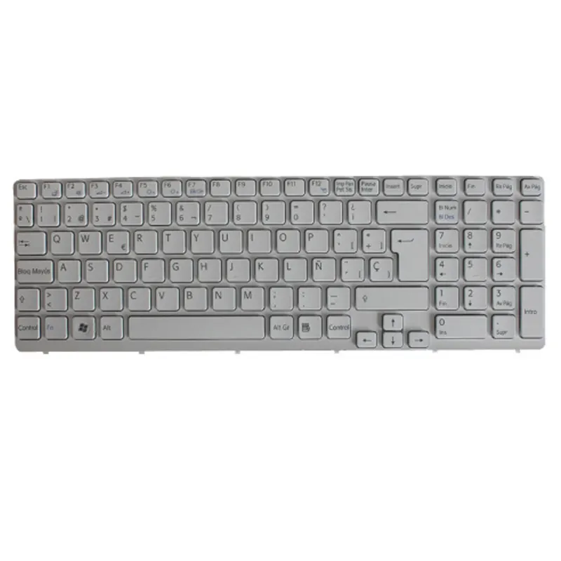 Clavier anglais pour ordinateur portable américain pour Sony Vaio SVE15 SVE1511V1R clavier d'ordinateur portable blanc