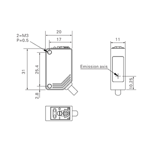 Akusense IP67 300mm Distance Industrial <strong>Sensor</strong> Diffuse Photoelectric CMOS <strong>Sensor</strong> Infrared Detector - Product Image 2