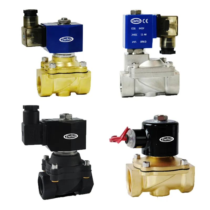 12V 24V 110V 120V 220V ac 2 way 3 way brass plastic electric vacuum gas air water solenoid valve normally closed normally open