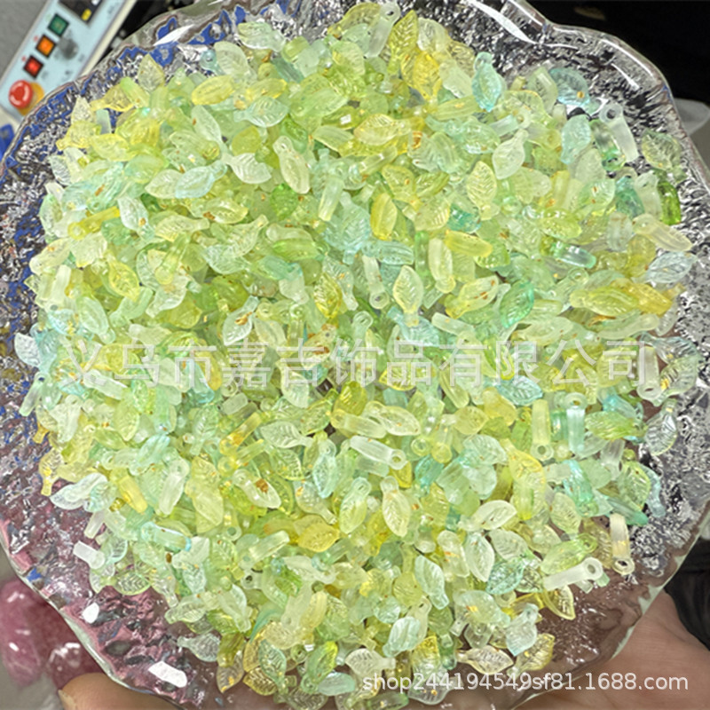 เคลือบสีทองสีเหลืองสีเขียวใบเล็ก
