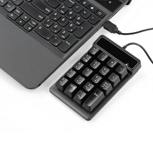 Teclado numérico con cable USB, teclado numérico con sensación mecánica, teclado de 19 teclas a prueba de agua para ordenador portátil, PC de escritorio, portátil, negro - Product Image 5