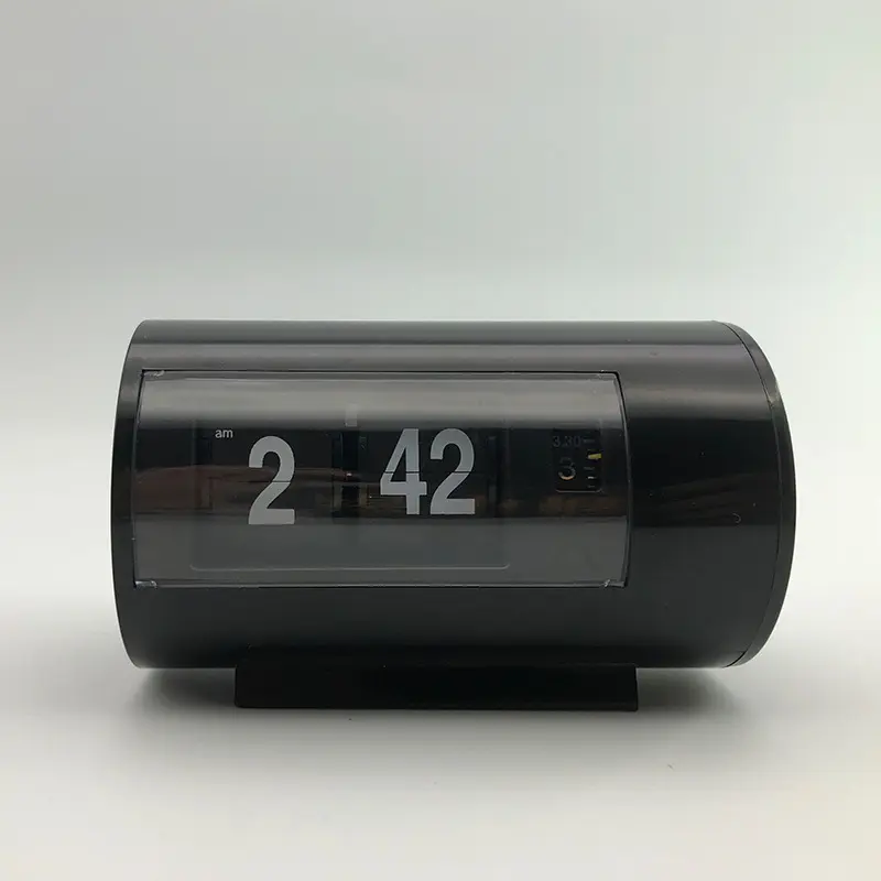 capsule plastic alarm flip desk table clock