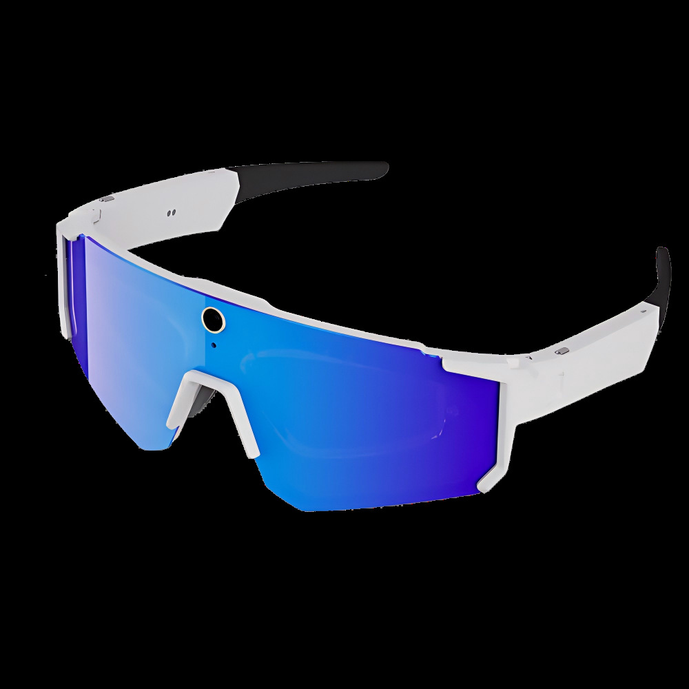 V06 cycling 800w white frame-ice-blue lenses-black silicone case