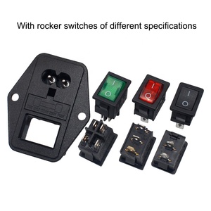 IECC8ネジ取り付けヒューズメスソケットプラグアダプターLEDロッカースイッチヒューズソケット - Product Image 4
