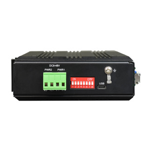 インダストリアルDin Rail 4ポートシリアル1ポートイーサネットファイバーコンボデバイスマネージドサーバーコンバータ - Product Image 4