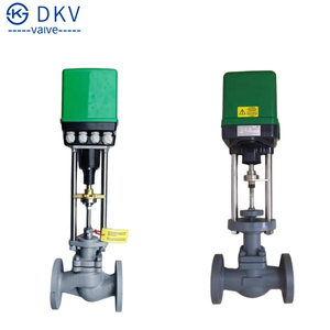 DKV 2路电动蒸汽热油截止阀电动调节阀用于油蒸汽气体WCB控制截止阀 - Product Image 4