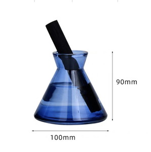 200ml côn trumpet hình dạng tam giác Nước Hoa Hoa sử dụng thủy tinh hương thơm Atomizer hương thơm nhà chai với sậy Sticker Màu Đỏ màu xanh - Product Image 2