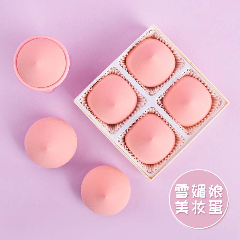 Snowy mooncake Coffret 4 pièces-rose