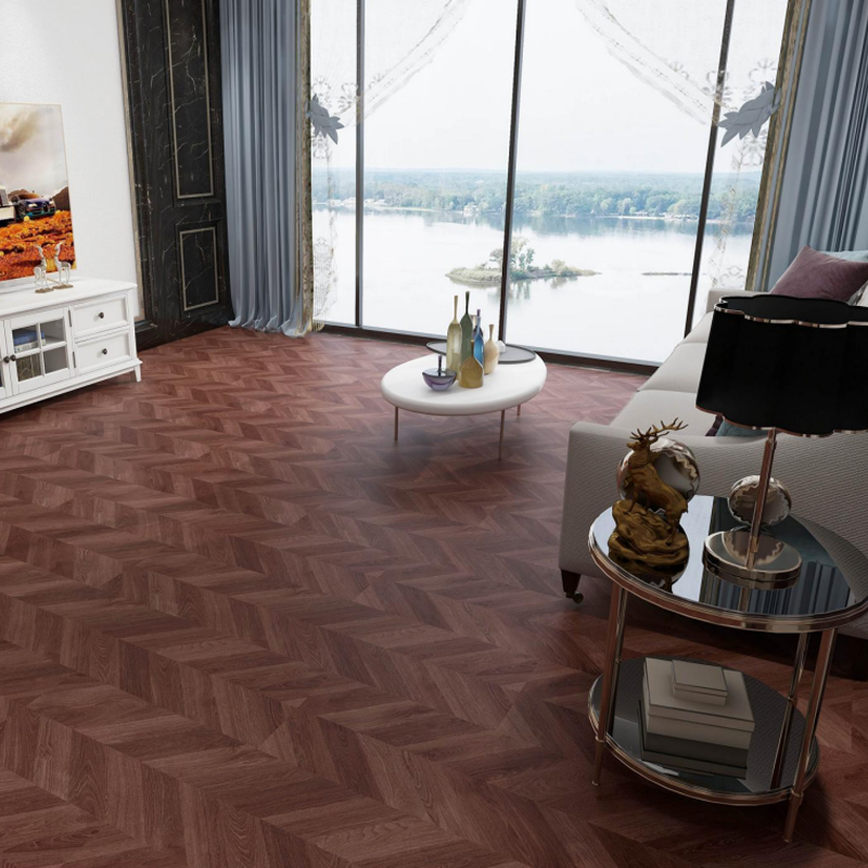 parquet rouge marron