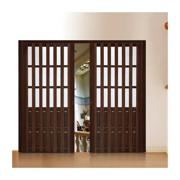 Puerta plegable de PVC exterior de acordeón de nuevo diseño de fábrica de China