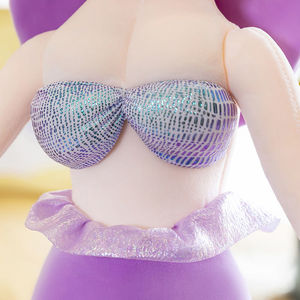 Cute Mermaid Durable Embroidery Cartoon Custom 45/60/80/100/120cm Soft PP Cotton Stuffed Plush <strong>Toy</strong> Super Soft Wholesale - Product Image 2