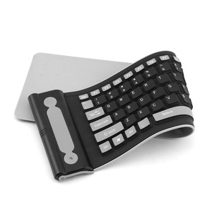 Teclado inalámbrico Plegable, portátil, impermeable, Usb, de silicona, para escritorio, hogar, oficina, viaje, ligero - Product Image 4