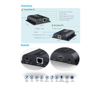 HDbitT compatible con HDMI extensor 120M TCP/IP convertidor con IR por Cat5e/6 Cable de Ethernet Compatible con LKV373A V3.0 - Product Image 6