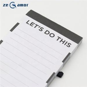 Zeamor Factory Memo Pad taccuino con penna per fare lista appiccicosa Note Pad Planner blocco Note con Logo personalizzato - Product Image 5
