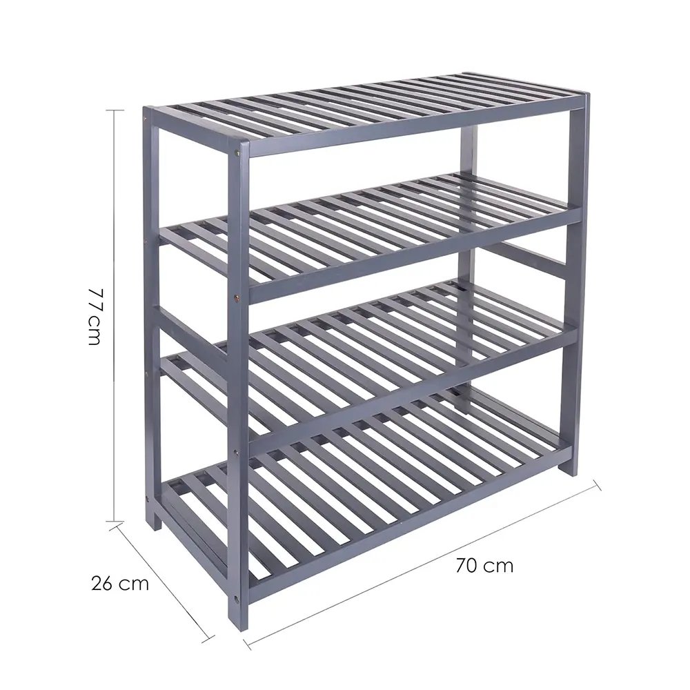 Groothandel Bamboe Schoenenrek Te Koop 4-Tier Entree Schoen Opslag Plank Schoen Organizer