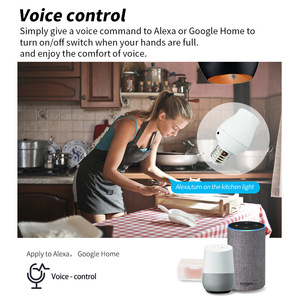 Tuya Smart WiFi E27/E26 Lampen fassung mit Smart life Fernbedienung Google Home Alexa Integration DIY Home Smart Sokcet Adapter - Product Image 3