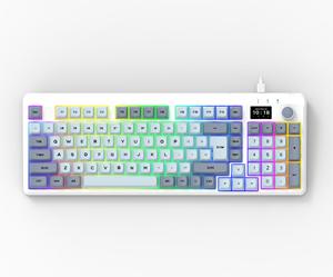 Venta caliente recargable Anti-ghosting Abs 98% inalámbrico BT Teclado retroiluminado para oficina silenciosa - Product Image 3