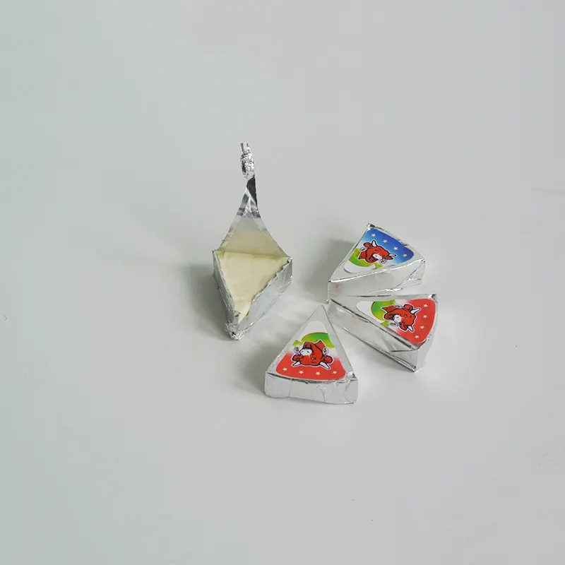 Emballage triangle de fromage en aluminium imprimé