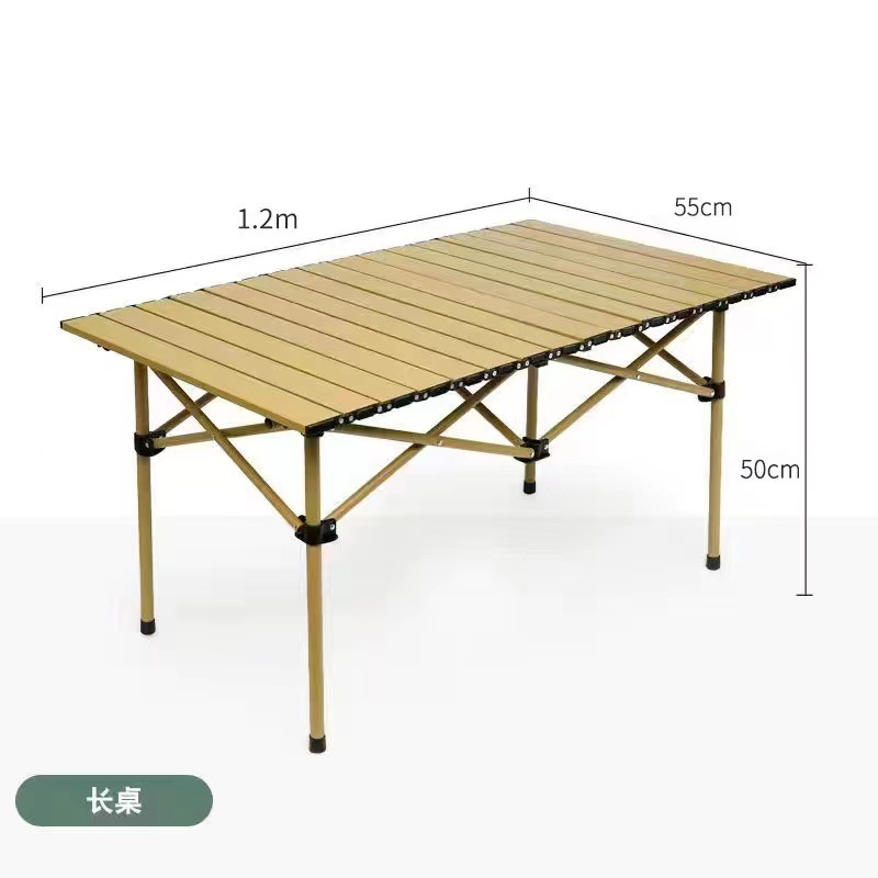 Table longue en fer allié jaune de 1,2 mètre