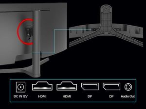 34 Inch Ultrawide Curved Gaming <strong>Monitor</strong> LCD <strong>Computer</strong> Screen FreeSync Adjustable Base for Desktop Use Factory Multi-Directional - Product Image 2