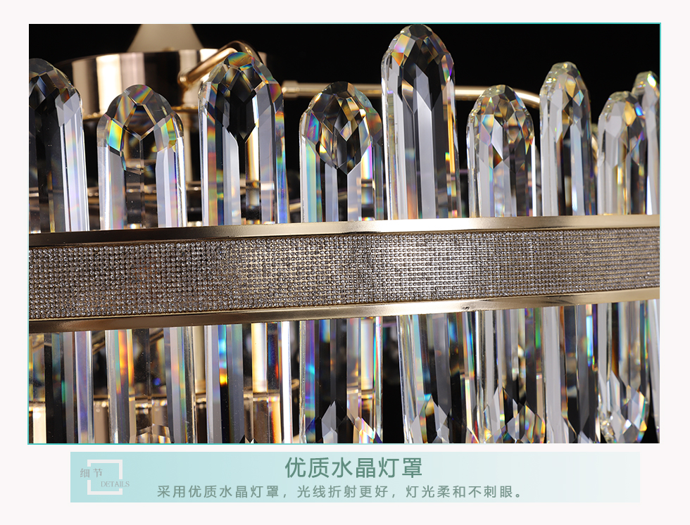 chandelier fan New design good quality transparent blades High Quality ABS blade led ceiling fan with remote control