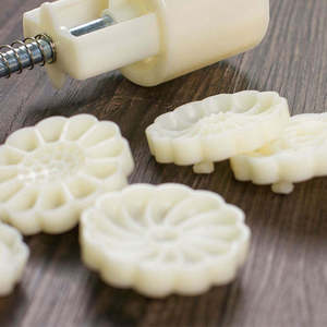ベーカリー中秋緑豆ケーキ錆びないスプリングプレス快適なハンドルペストリーモールド - Product Image 3
