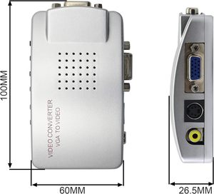 Precio de fábrica VGA TV AV RCA Adaptador de video compuesto Convertidor Switch Box Compatible con S-Video RGB NTSC/PAL Uso de audio de señal de computadora - Product Image 6